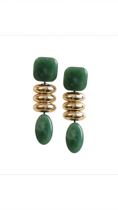 Emerald Green Drop Earrings